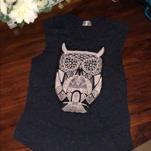 Sleeveless Owl t shirt